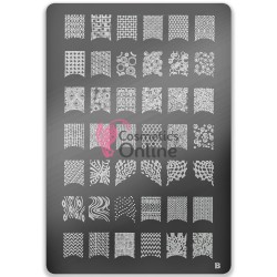 Matrita de Unghii din metal dreptunghiulara 21x14,5cm XXL B - 38660